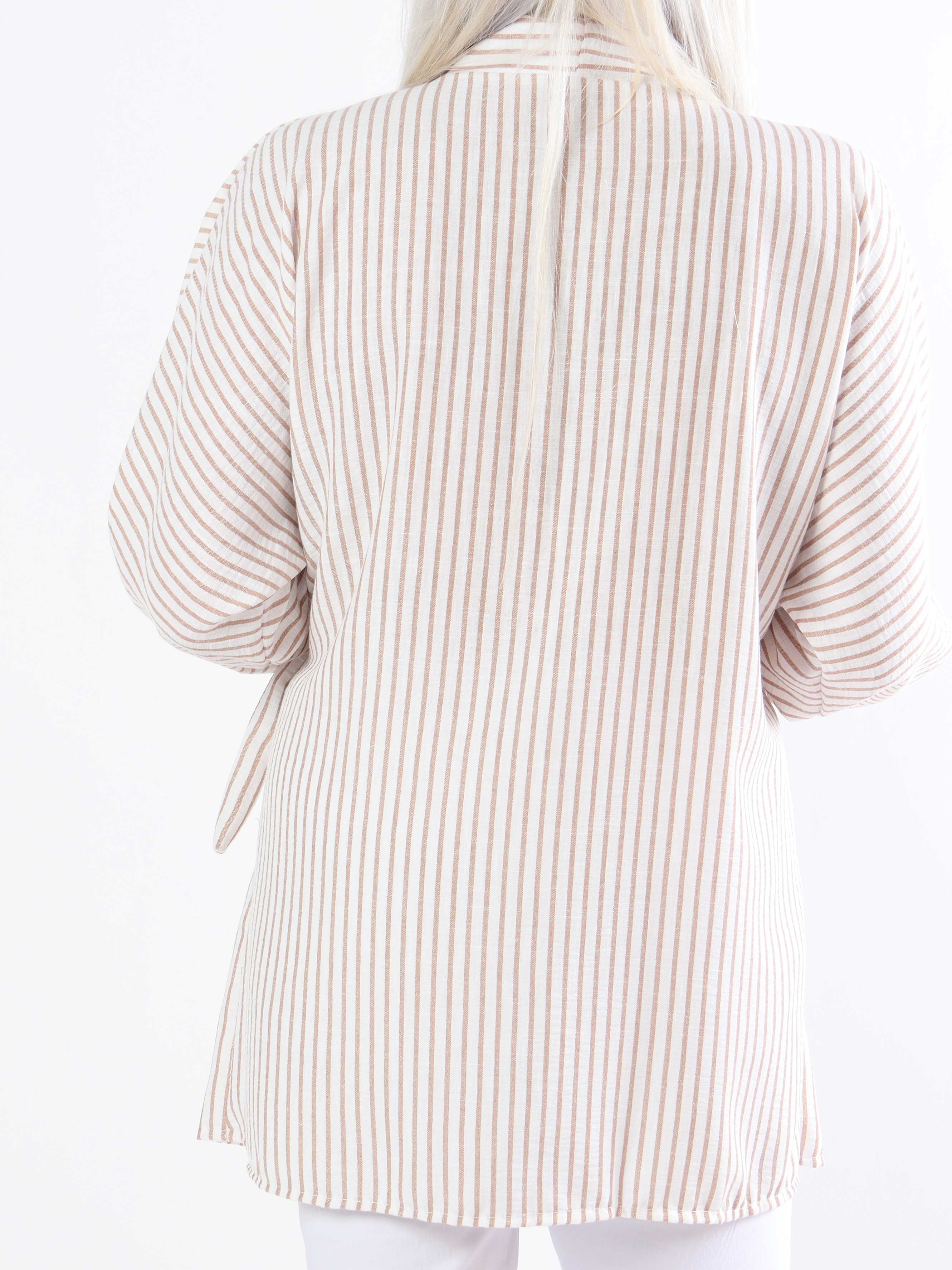 Sarah Stripe - Sød stribet plus size slå-om tunika